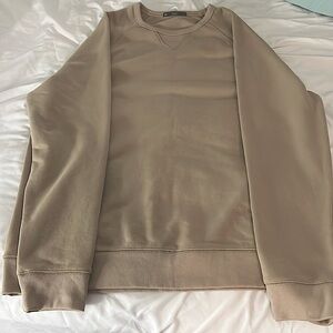 Tan French Terry Crew sweater